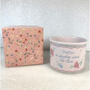 Hallmark, Mom Is Another‎ Word For Love Mother's Day Pink Ceramic Planter Bowl